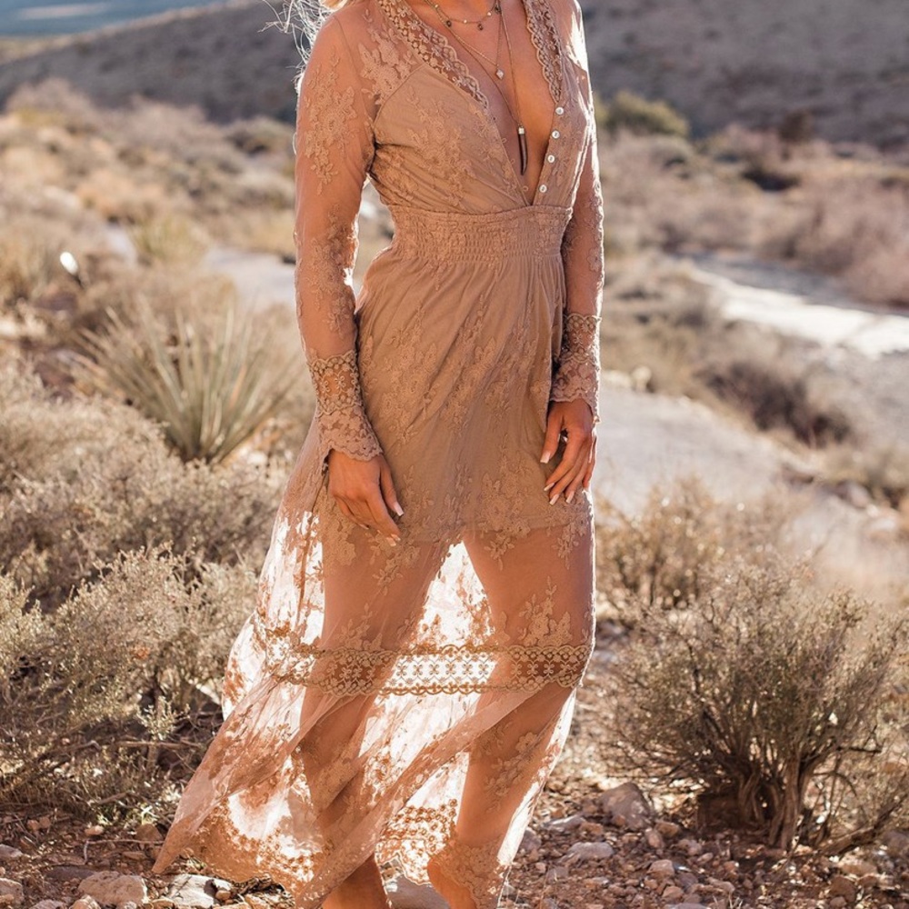 Nanamacs Boho Luxor Lace Maxi (Nude)
